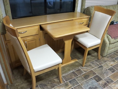 RV Dinette Credenza Computer Center