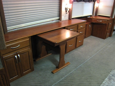 RV Dinette Credenza Computer Center