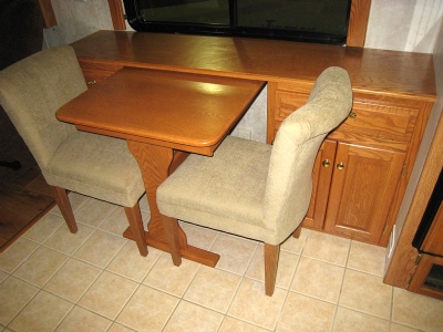 RV Dinette Credenza Computer Center