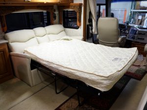 best RV sofas - sleeper sofa extended into bed