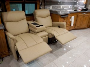 best RV sofas - reclining theater loveseat 