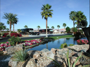 luxury RV resorts - RVs by water feature
