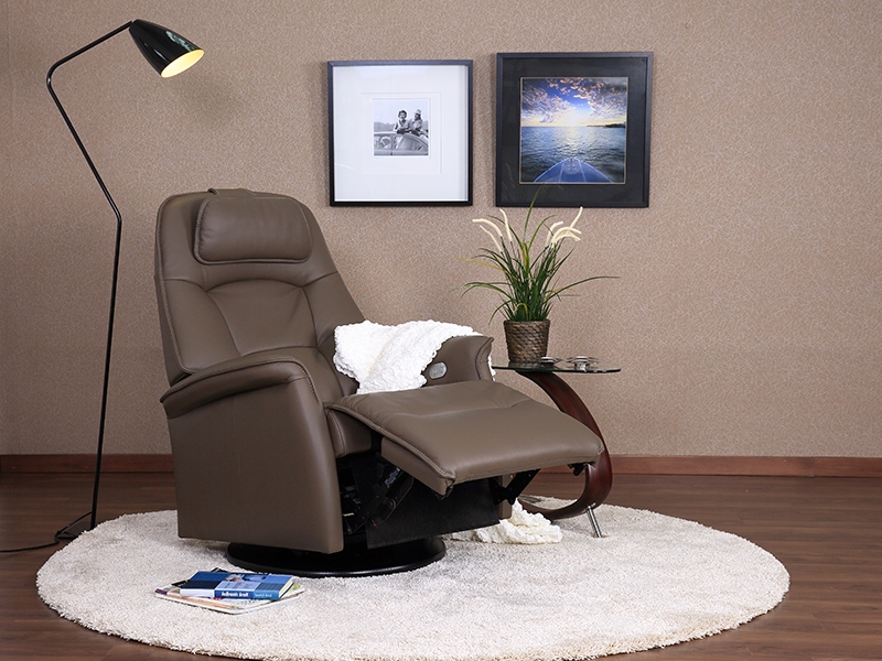 Fjords recliner staged in a home. 