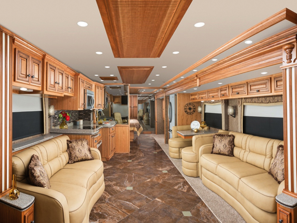 Villa Hamilton sofa installed in a motorhome.