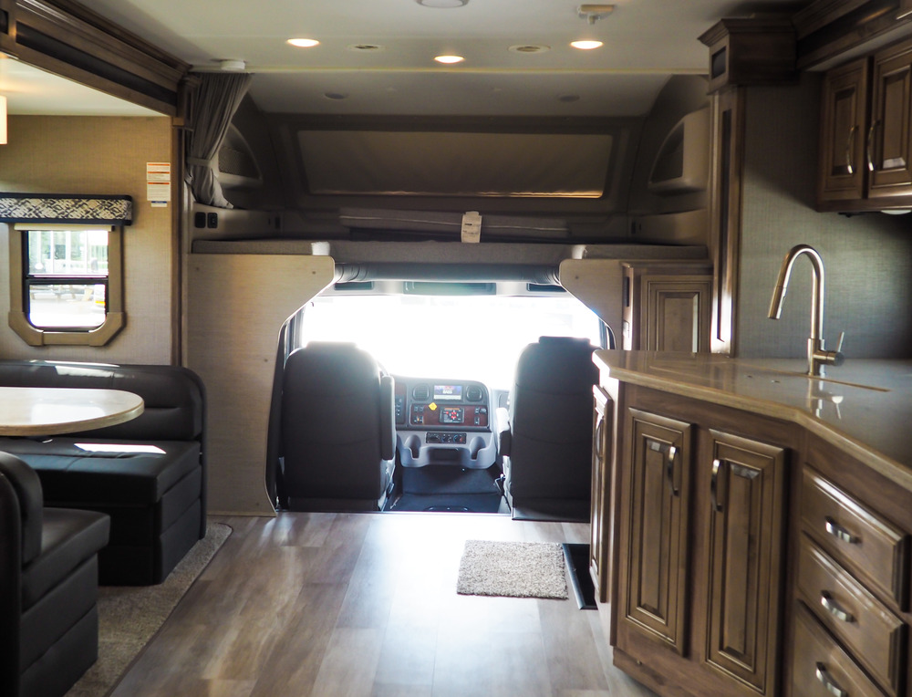 Inside View of A Luxury Motorhome with New Interior Design