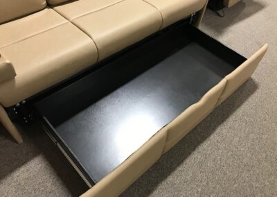Lambright EZ Sleeper Jacknife RV Sofa storage drawer pulled out