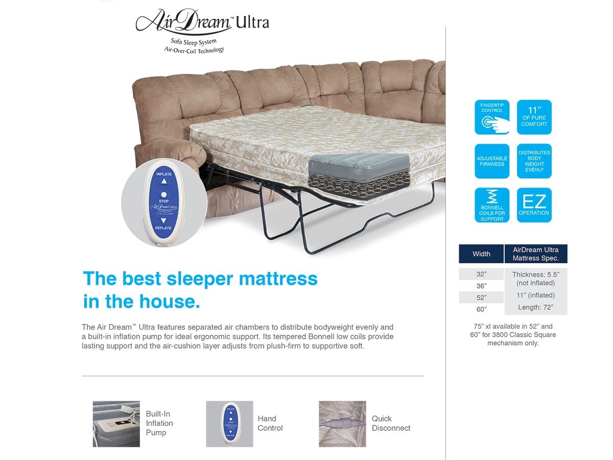 Complete Double Air Dream Ultra RV Sofa Mattress w/ Bladder and Pump Shipping Included-zoom-2