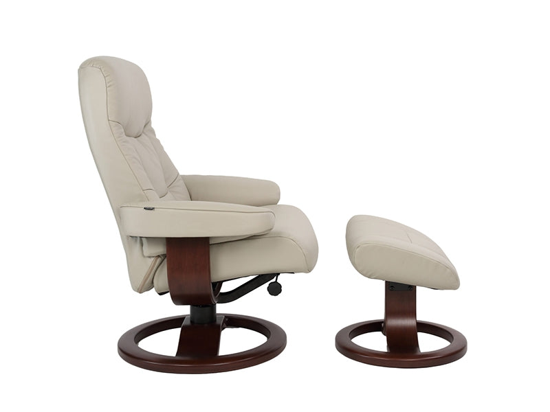 Muldal Euro Recliner w/ Ottoman by Fjords NL Leathers-5