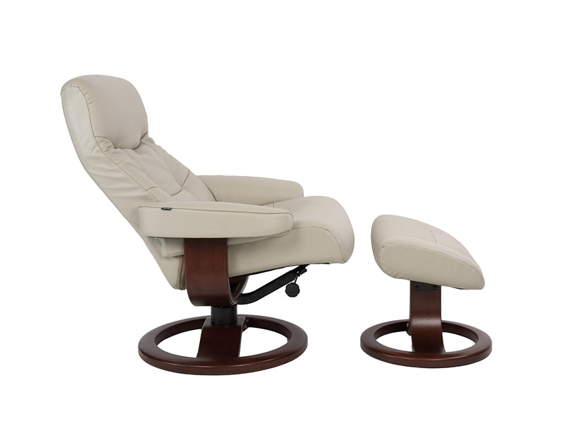 Muldal Euro Recliner w/ Ottoman by Fjords NL Leathers-4