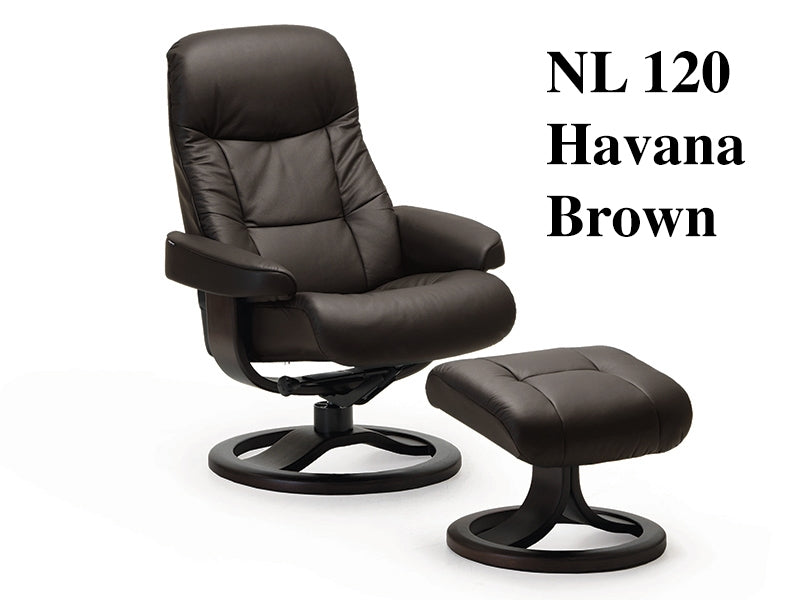 Muldal Euro Recliner w/ Ottoman by Fjords NL Leathers-zoom-6