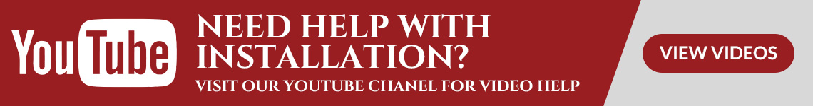 Installation Videos on our YouTube Chanel