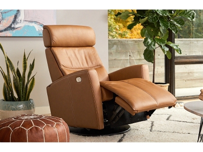 Milan Swivel Glider Recliner by Fjords AL Leathers