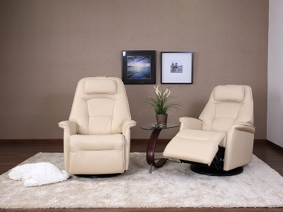 Stockholm Swivel Glider Recliner by Fjords AL Leathers